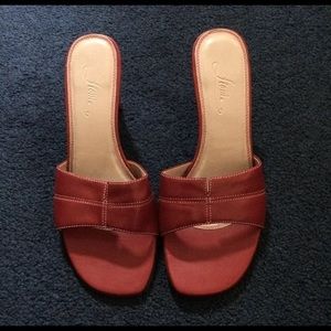 Fioni Red Sandal Heels